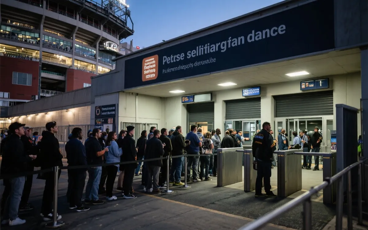 比赛日入场安检与看台氛围的实用场景示意